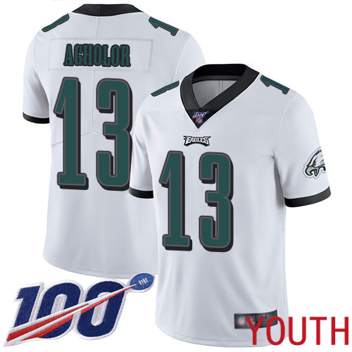 Youth Philadelphia Eagles #13 Nelson Agholor White Vapor Untouchable NFL Jersey Limited Player Season->youth nfl jersey->Youth Jersey